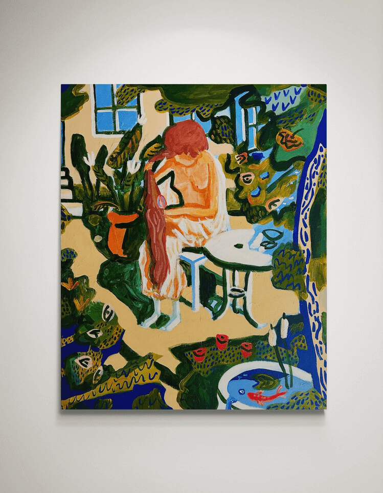 “Femme se peignant”, Julien Laporte