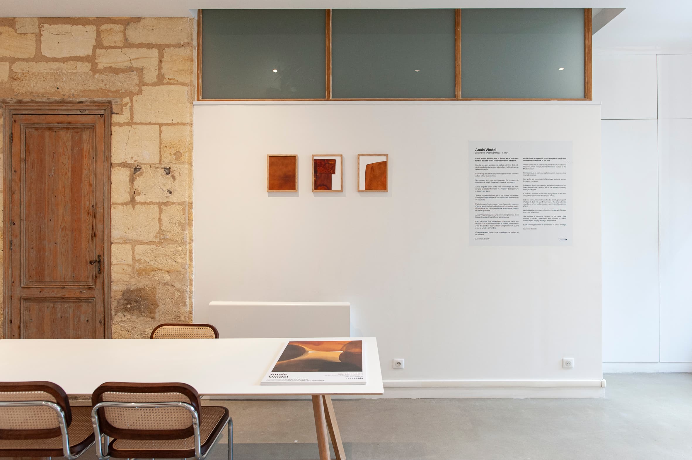 Vue de l’exposition « Anaïs Vindel » à Zone Trois Galerie, Bordeaux