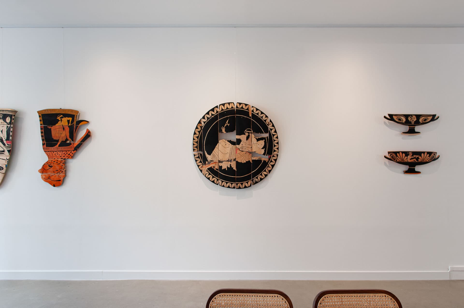 Vue de l’exposition « Burdigala, ex vin ad skathos » à Zone Trois Galerie, Bordeaux