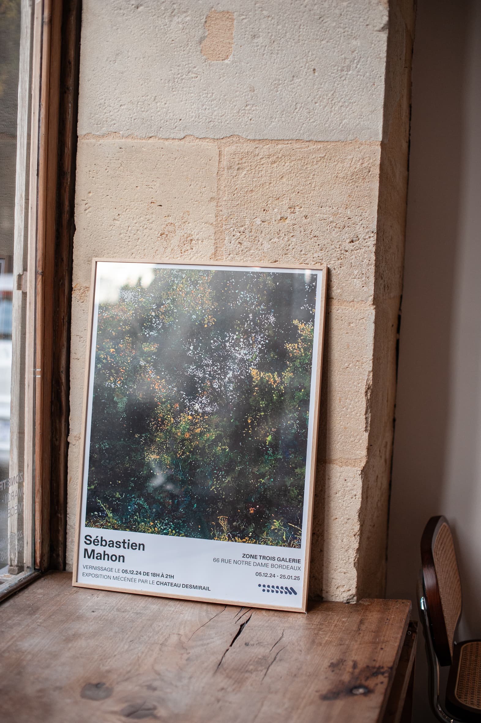 Poster image for the exhibition “Sébastien Mahon” at Zone Trois Galerie, Bordeaux
